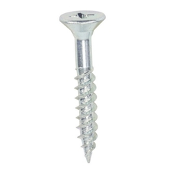 TWINTHREAD WOODSCREW CSK POZI 10 X 1 1/4"  5x30mm  BZP